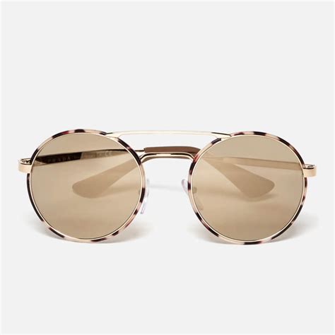 prada gold circle glasses|prada tortoiseshell sunglasses.